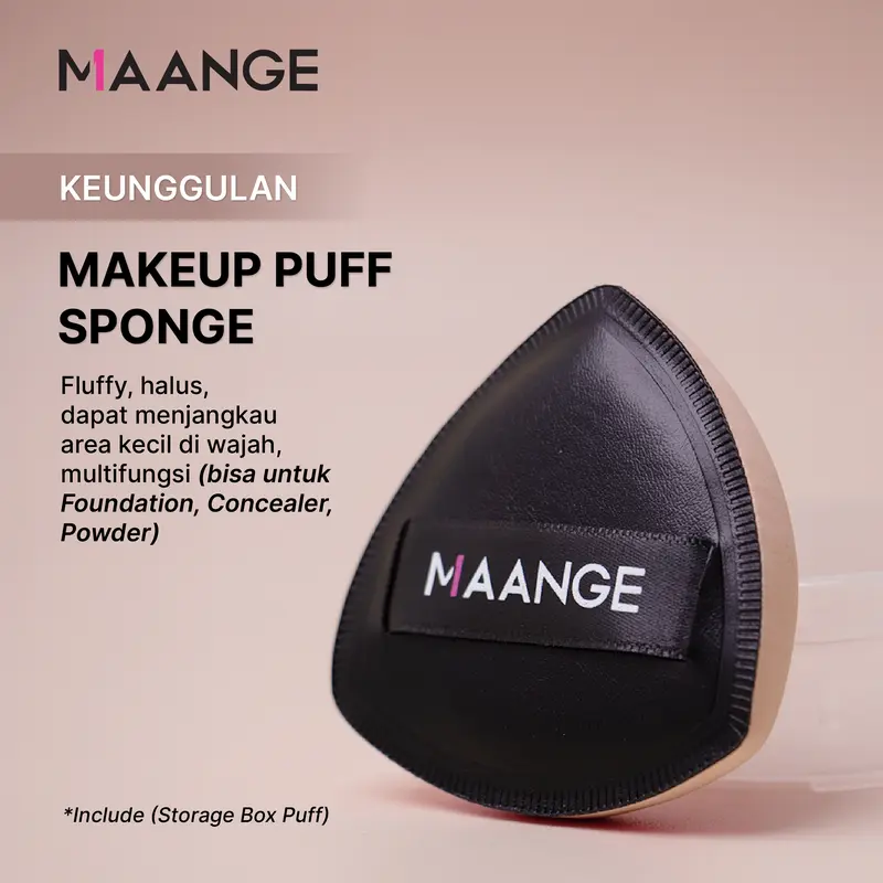 MAANGE Complete Complexion Makeup Tools Flat Foundation + Puff Sponge MAG52099 Optional Mixing Palette Wajah cushion  puff 2