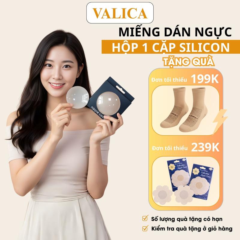 Miếng dán ngực Nữ tự thân chắc chắn - Dán ngực silicon không keo tàng hình VALICA D172 Top Bra Women Kem Cao Su áo độn che tên mieng dan