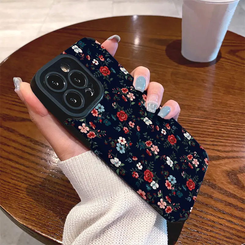 Ốp Lưng iPhone, Thiết Kế Hoa Đầy Màu Sắc, Tương Thích Với iPhone 15 Pro / 14 / 13 / 12 / 11 Pro Max / Xs Max, Chống Sốc, 6 / 7 / 8Plus, Đơn Giản, Xr / X / Xs, Ốp Bảo Vệ