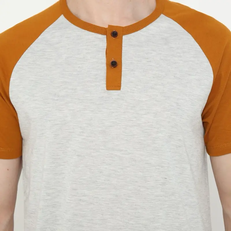 StillBravo Kaos Reglan Henley Two tone Colour Lengan Pendek Original Pria Wanita 1
