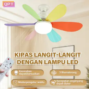 QPT Mall  Kipas Angin Plafon Lampu   kipas langit-langit multifungsi 2 in 1  kipas remote control yang dapat diredupkan  Lampu  Fan
