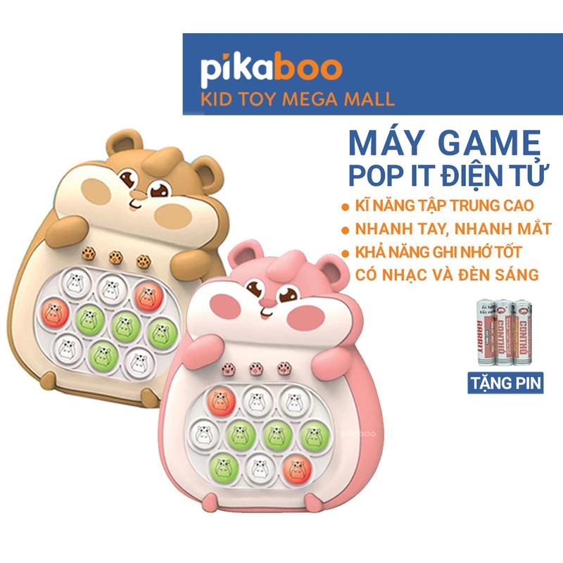 Đồ chơi Máy chơi game Pop It Pikaboo bản mới bấm nút theo đèn nhạc với 4 chế độ giúp bé luyện phản xạ giữa tay và mắt