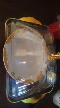 Product Review of SET Nampan Tray Mewah Nampan Dengan Pegangan Handle Gold Snack Fruit Tray Tempat Penyimpanan Kue - PMJ203 Kitchenware Makan from f**i c**e ** c**s 0