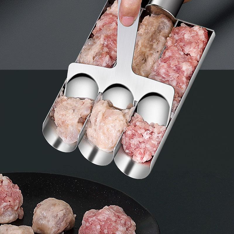 Product Introduction of Creative 304 stainless steel  Meatball Maker Set Fried Fish Beaf Meat Making Balls Mold  Kitchen Gadgets Cooking Accessories 4