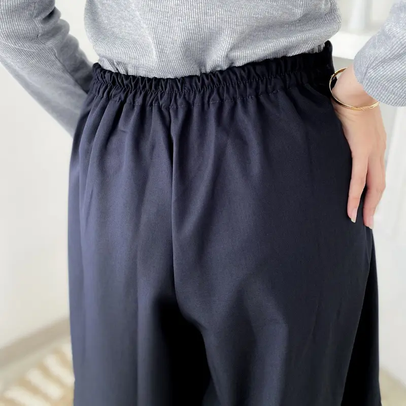 Celana Kulot Katun Barens Pants - Celana Panjang Casual Wanita Linen Rocela Bawahan Muslim Celana Kekinian 7