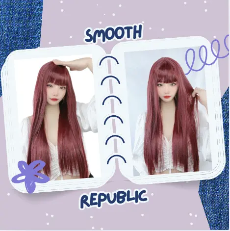 Wig Hair Wanita Panjang Lurus 003 (COD) (INSTANT)  Full Wig Layer Long Straight Korean Hair Extension Rambut Palsu Wanita 1