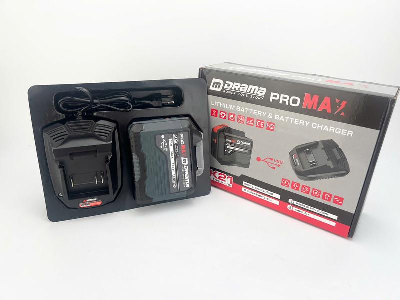  Pin 21v 20cell DRAMA + SẠC CỔNG  USB  - chân pin thông dụng Chân pin M21. 4CM . DÙNG ĐƯỢC CHO MÁY BULONG MÁY KHOAN 