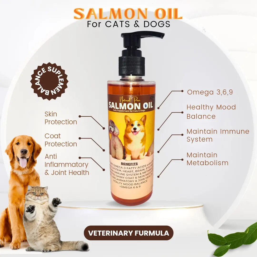 Petscare Salmon Oil Suplemen Kesehatan Bulu Kulit Mata Kucing & Anjing