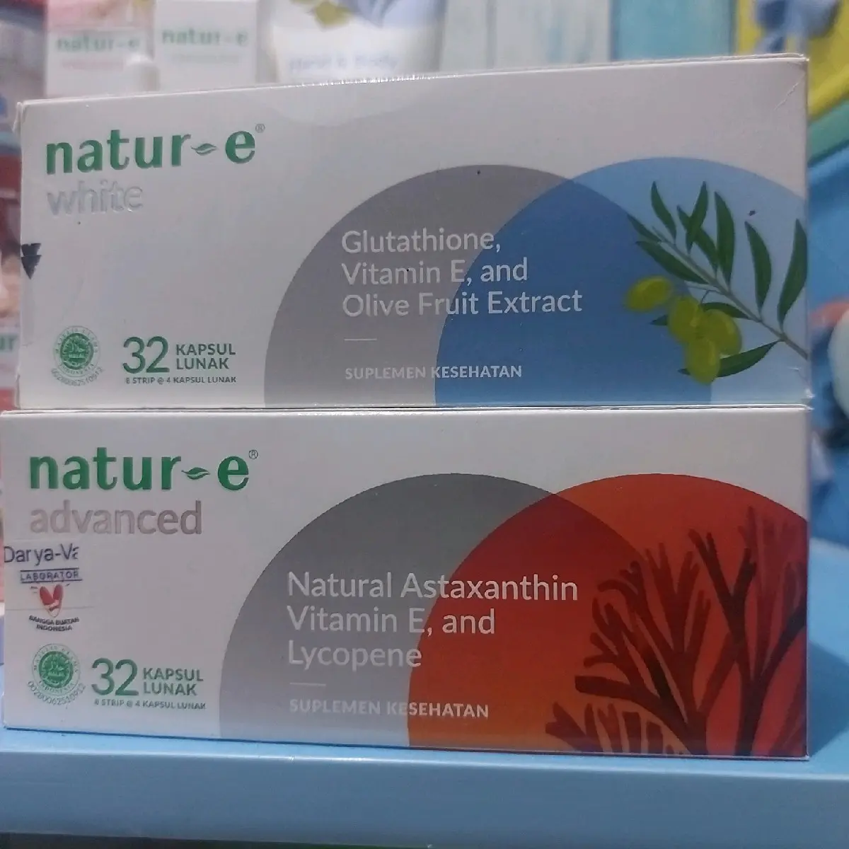 Bundle Natur E White +  Advanced 32's soft capsule vitamin pemutih