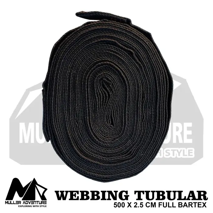 tali hammock webbing tubular full bartex 500 x 2.5 cm sepasang webbing 2