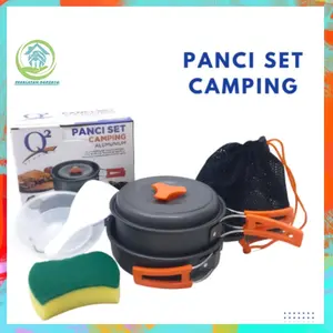 PANCI SET CAMPING 2 SUSUN / PANCI SET CAMPING Q2 8312 / ALAT MASAK CAMPING OUTDOOR MURAH