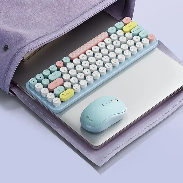 Robot KM3600 / KM-3600 Pastel Colorful Keyboard Dan Mouse Wireless Combo 2