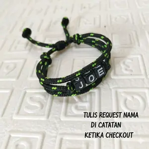 Gelang Nama Anak / Dewasa Tali Prusik 3 Layer Custom Bracelet