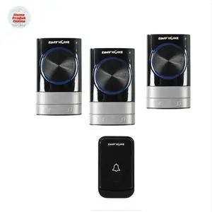 Bel Pintu Rumah Wireless LED 45 Nada 1 Receiver Jarak Jauh N189 Baterai Blue 45 Suara Unik Tanpa Kabel Transmitter Indikator LED