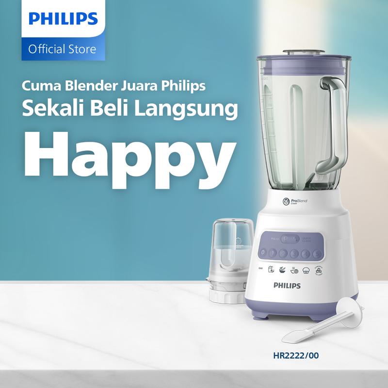 Philips Blender 5000 Series 2L Glass - HR2222/00, blender juicer, blender serbaguna, blender terbaik, blender bumbu philips 2