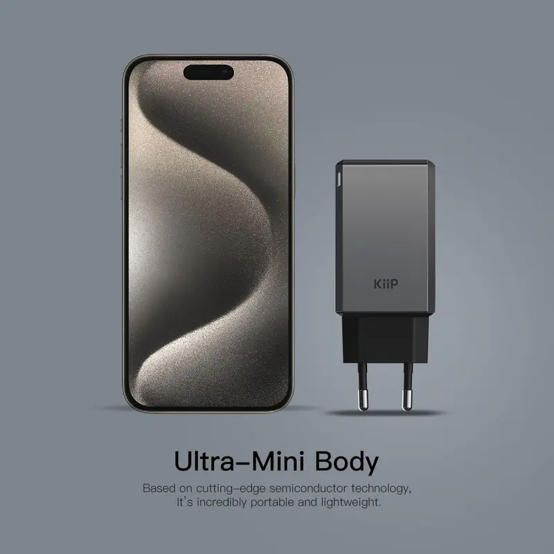 KiiP Wireless C19E Kepala Charger Adaptor GAN6 Fast Charging 65W 2C+2U tanpa Kabel 1