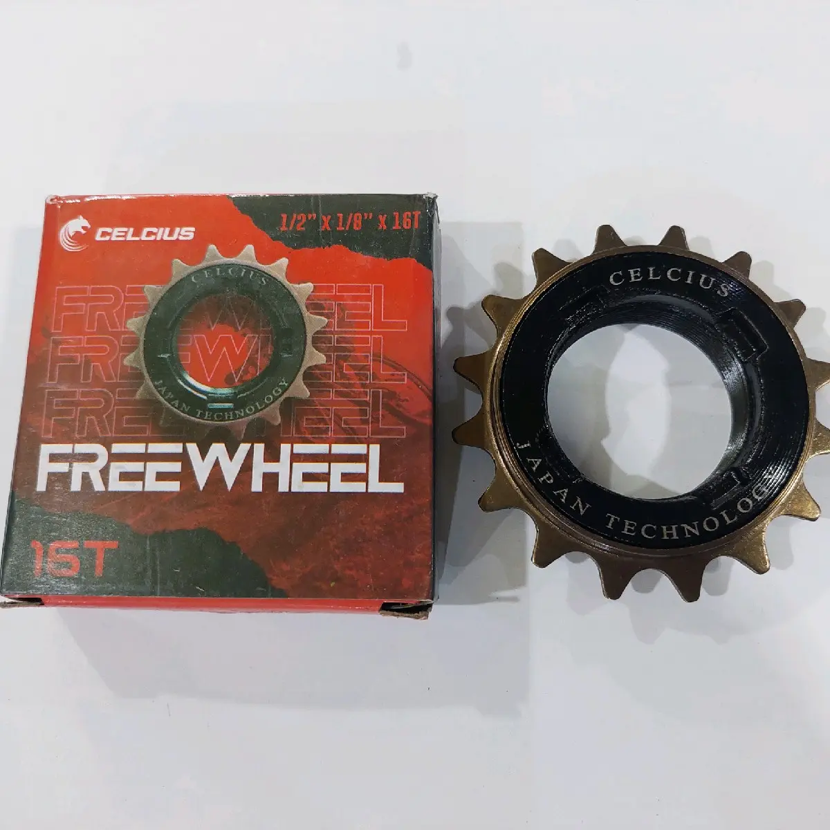 FREEWHEEL CELCIUS JANGKRIK 16T BLACK BROWN - untuk sepeda BMX, FIXIE, MINI, FEDERAL SINGLE SPEED