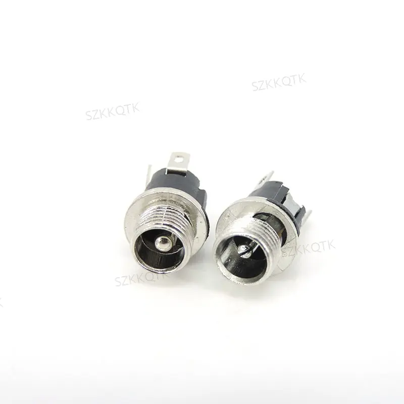 10pcs 5.5 x 2.1mm DC Power Jack Panel Mount Terminal 3 Pin 5.5 * 2.5mm DC Female Socket Supply Electrical DC Jack Connector  SGK