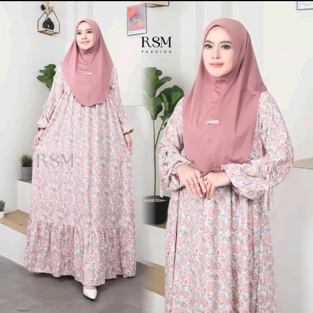 levina gamis rayon set hijab premium