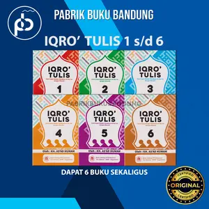 Paket 6 Buku Iqro Tulis Jilid 1 s/d 6 - 16x21 cm - Team Tadarus Amm Yogyakarta
