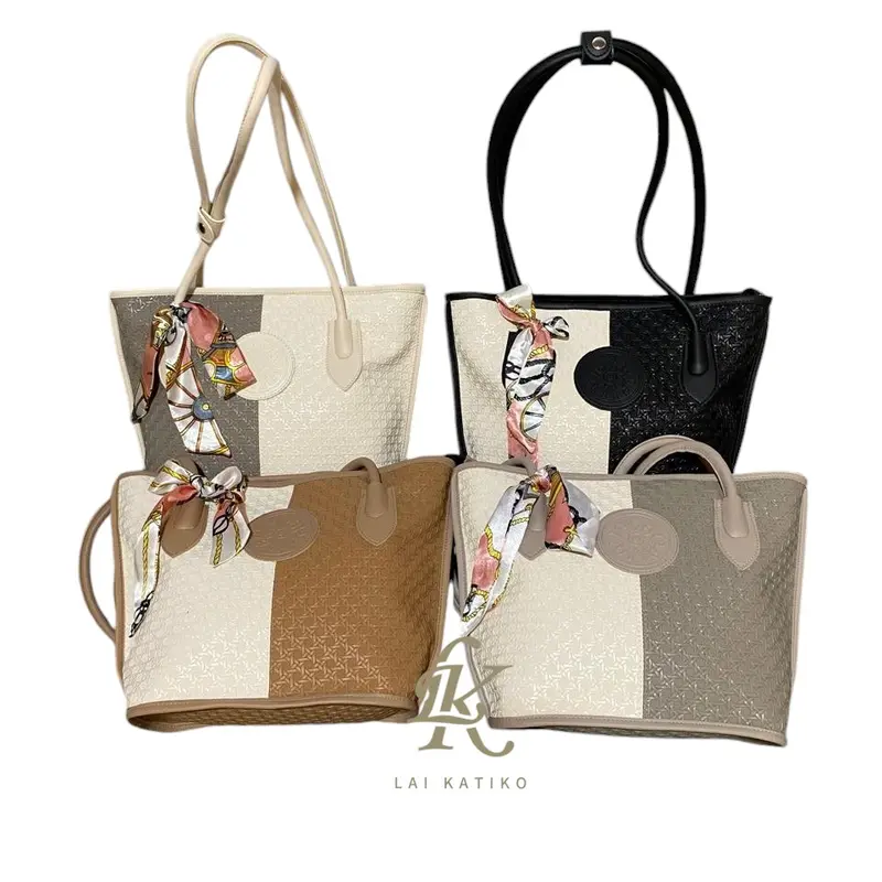 [Beli lokal] Lk. Simponi totebag Wanita casual Durable Chic tas tote bag whits bagkerja tote  bag serbaguna sage 6