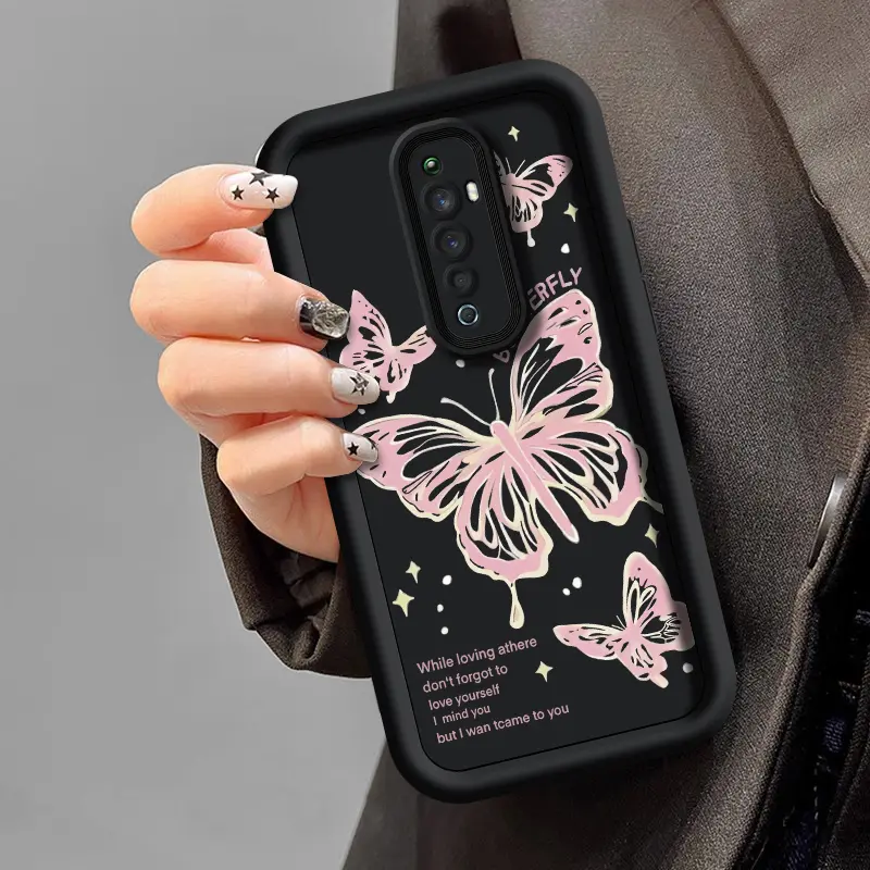 casing hp softcase butterfly simple for OPPO RENO2Z/RENO2F case