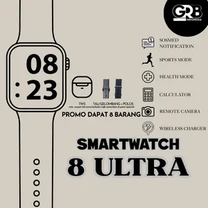Smartwatch T8 Ultra Bluetooth IOS Android Bisa Baca Chat WA Notifikasi Media Sosial