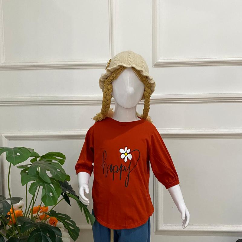 atasan anak usia 3-12 tahun baju blouse tangan 3/4 bahan cotton combed Fashion 4