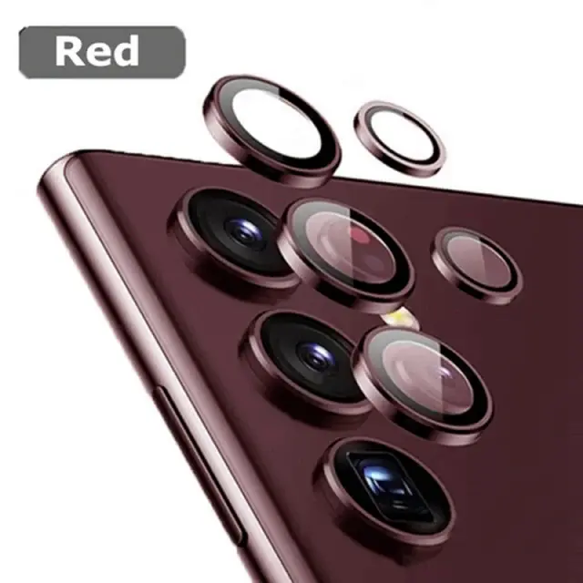 Bảo Vệ Ống Kính Máy Ảnh, Dành Cho S24 Ultra, Vỏ Vòng Camera Kim Loại, Kính Cường Lực, Dành Cho Galaxy S23 S22 Ultra 5G, Mũ Bảo Vệ 8
