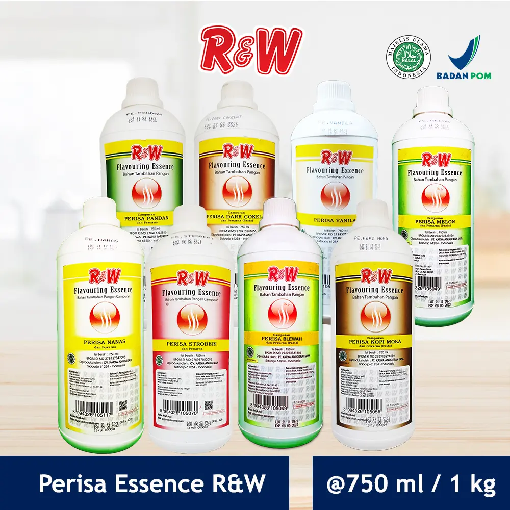 R&W Rajawali Essence Perisa Makanan 750 ML Food Grade Flavoring Essence Minuman Kue Dessert Aneka Rasa Halal BPOM