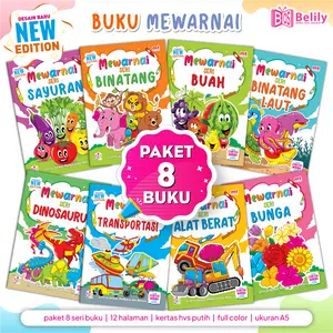 MT - Paket 8 Buku Mewarnai Anak Ukuran Kecil