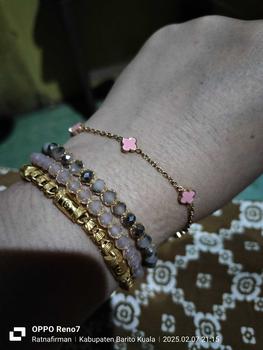 Product Review of Angel Clover Bracelet In Pink & Black Anti Karat Stainless Gelang | evyjewels x crushonyou from R**a R**a 1