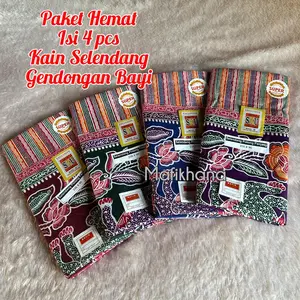 Paket Hemat Isi 4 pcs Kain Batik Selendang Gendong SKU Kain Jarik Gendongan Bayi