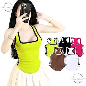 [Không Mod] Áo Thun 3 Lỗ Cổ Vuông Sâu Khoe Ngực, Lưng Chữ Y, Trơn Phối Viền, Dáng Lửng Vạt Bầu, Ôm Body Chất Thun Borip, Freesize Áo Hở Lưng Street Style Mặc Nhà Mặc Đi Biển Mặc Đi Chơi croptop