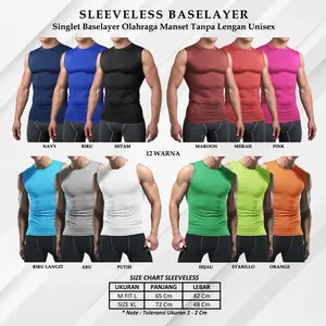 MANSET BASELAYER LENGAN PENDEK OLAHRAGA BAJU KAOS KETAT GYM PRIA WANITA ELASTIS SPORTY