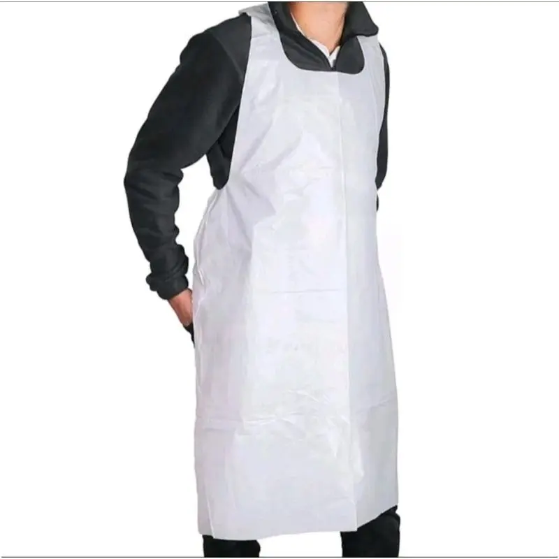Apron Celemek Plastik Disposable LDPE Export Quality/Apron Celemek Plastik Bening Apron Disposable PE Alat Perlindungan Diri Baju Pendek Multifungsi Premium Awet 4