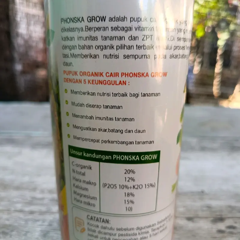 Pupuk Ponskah Grow 1L Pupuk cair  Tanaman organik Phonska 1