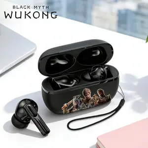 Black Myth Wukong Earphone Bluetooth 5.3 DIY Tws Nirkabel Tahan Air dengan Pembatalan Bising & Kualitas Suara Hi-Fi untuk iPhone & Android Baterai 20 Jam Desain Kokoh Speaker - Wireless