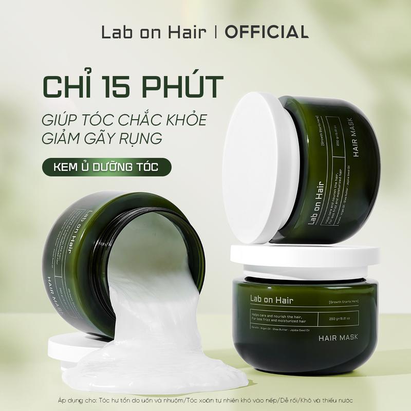 Kem ủ tóc Lab On Hair - hỗ trợ dưỡng ẩm và cải thiện tình trạng tóc hư tổn 250ml dưỡng tóc ủ tóc phục hồi