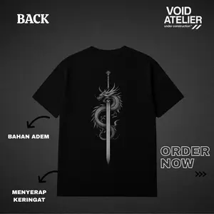 Kaos Eksklusif | Dragon Wrapped Around Sword | Void Atelier