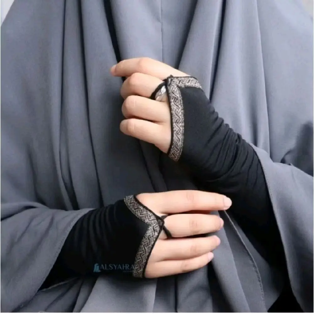manset handsock cincin motif kiswah single / handsock muslimah/ manset umroh dan haji