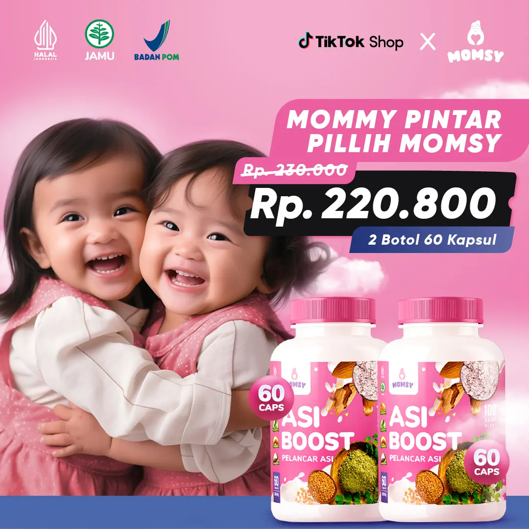 PROMO LIVE EXCLUSIVE 2 MOMSY ASI Booster (Pelancar ASI) [COD] @60caps untuk Ibu Mommy Busui