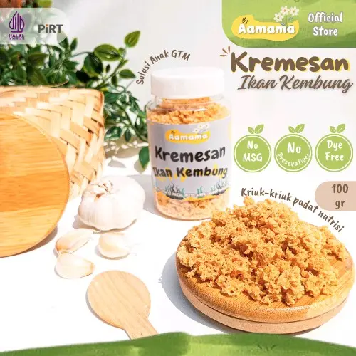 BY AAMAMA KREMESAN IKAN KEMBUNG NO MSG SOLUSI ANTI GTM 100 GRAM KREMESAN MPASI PREMIUM Bayi Anak-Anak 0
