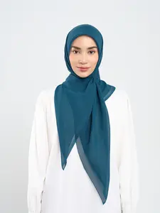 napocut Hijab - Plain Paris - Hijab Segiempat Paris Jepang Premium Blue & Green Series 115 x 115 cm
