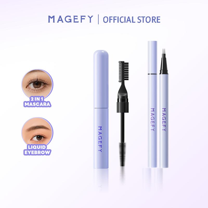 【Combo Chì Kẻ Mày Nước Đầu 2 Nhánh + Mascara Dài & Dày Mi Chống Nước Lâu Trôi