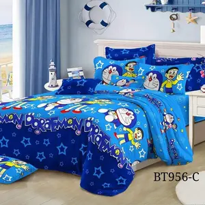 Bedcover Set Sprei Motif Karakter Doraemon Aesthetic Bedcover Ukuran 180 160 120