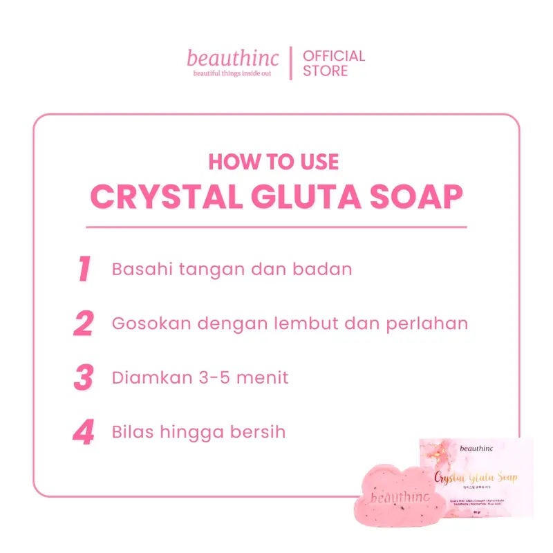 <10 PCS > CRYSTAL gluta SOAP gluta white  Pencerah Membersihkan 4