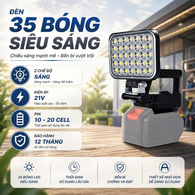 [DEAL LIVE ĐỘC QUYỀN] Lẻ Thân Đèn LED Dùng Pin 35- 55 Bóng , Đèn Pin Sạc 4 Inch Chân Thông Dụng Có Tay Cầm Sử Dụng Làm Việc Ban Đêm, Picnic