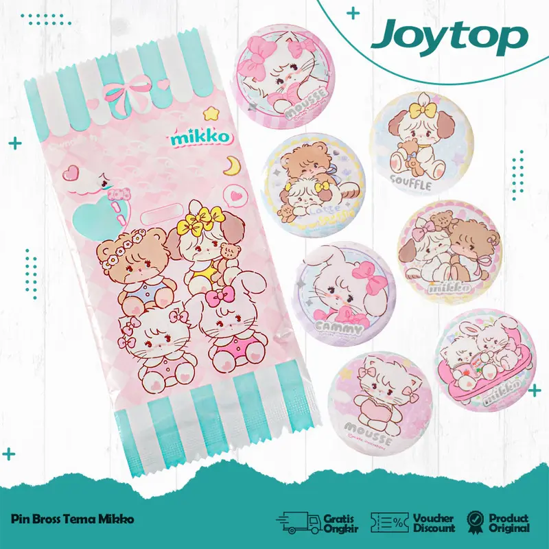 JOYTOP Button Pin Blind Box  Mikko Aksesoris Tas Cute Peniti 0