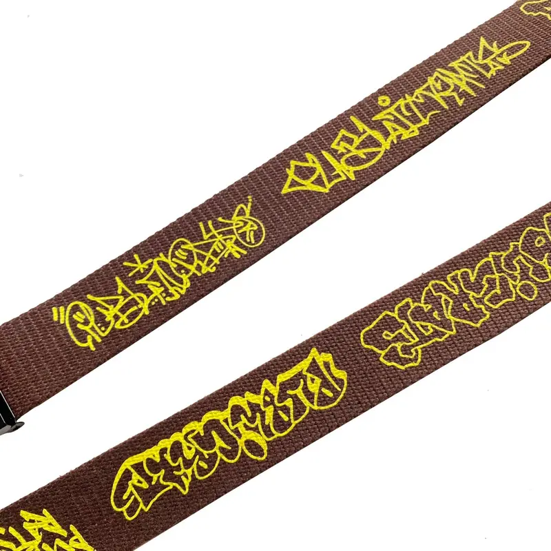 BELT PUBLIC RATS CANVAS GRAFITY BROWN YELLOW - IKAT PINGGANG PUBLIC RATS 2